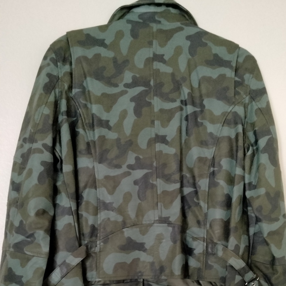 Colleen Lopez Bomber Jacket, Green Camouflage, Size L - Picture 2 of 11